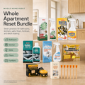 Whole Apartment Reset Bundle with seven full size products for room by room apartment cleaning