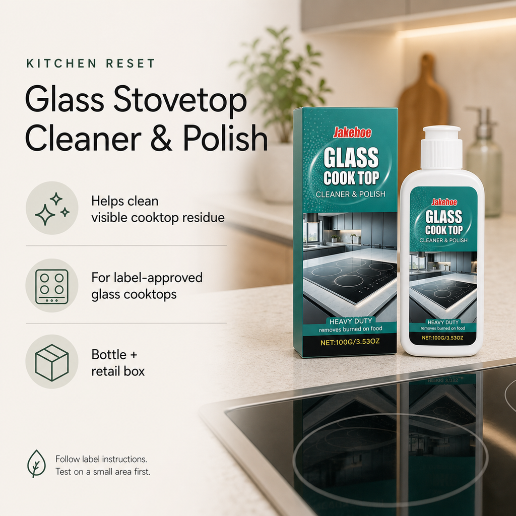 Glass Stovetop Cleaner and Polish overview for label approved glass cooktop routines