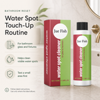 Bathroom Water Spot Remover overview for visible water spots on label approved bathroom surfaces