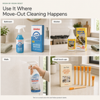 Move-Out Deposit Saver Kit room by room use scenarios for bathroom kitchen walls and small touch ups