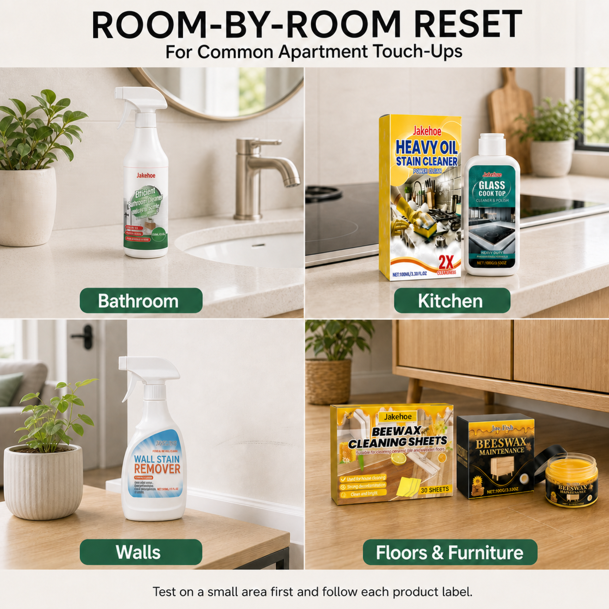 Whole apartment cleaning use areas for bathroom kitchen walls floors and furniture