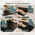 Glass Stovetop Cleaner and Polish use scenarios for glass cooktops stovetop edges after cooking and final wipe