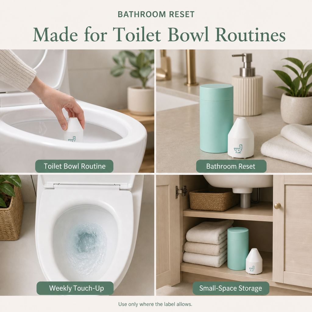 Toilet Bowl Cleaner use scenarios for toilet bowl routines bathroom reset weekly touch-up and small-space storage