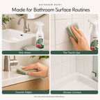 Bathroom Surface Cleaner use scenarios for sink areas tile touch ups counter edges and shower corners