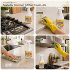 Kitchen Grease Cleaner Spray use scenarios for stovetop backsplash counter and range areas
