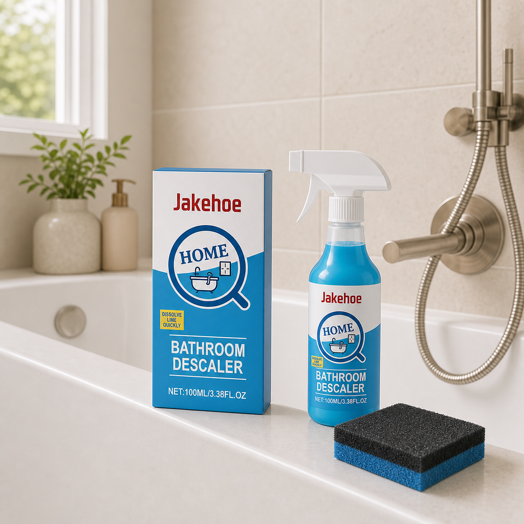Bathroom Stain Remover Spray styled near a bathtub for bathroom reset