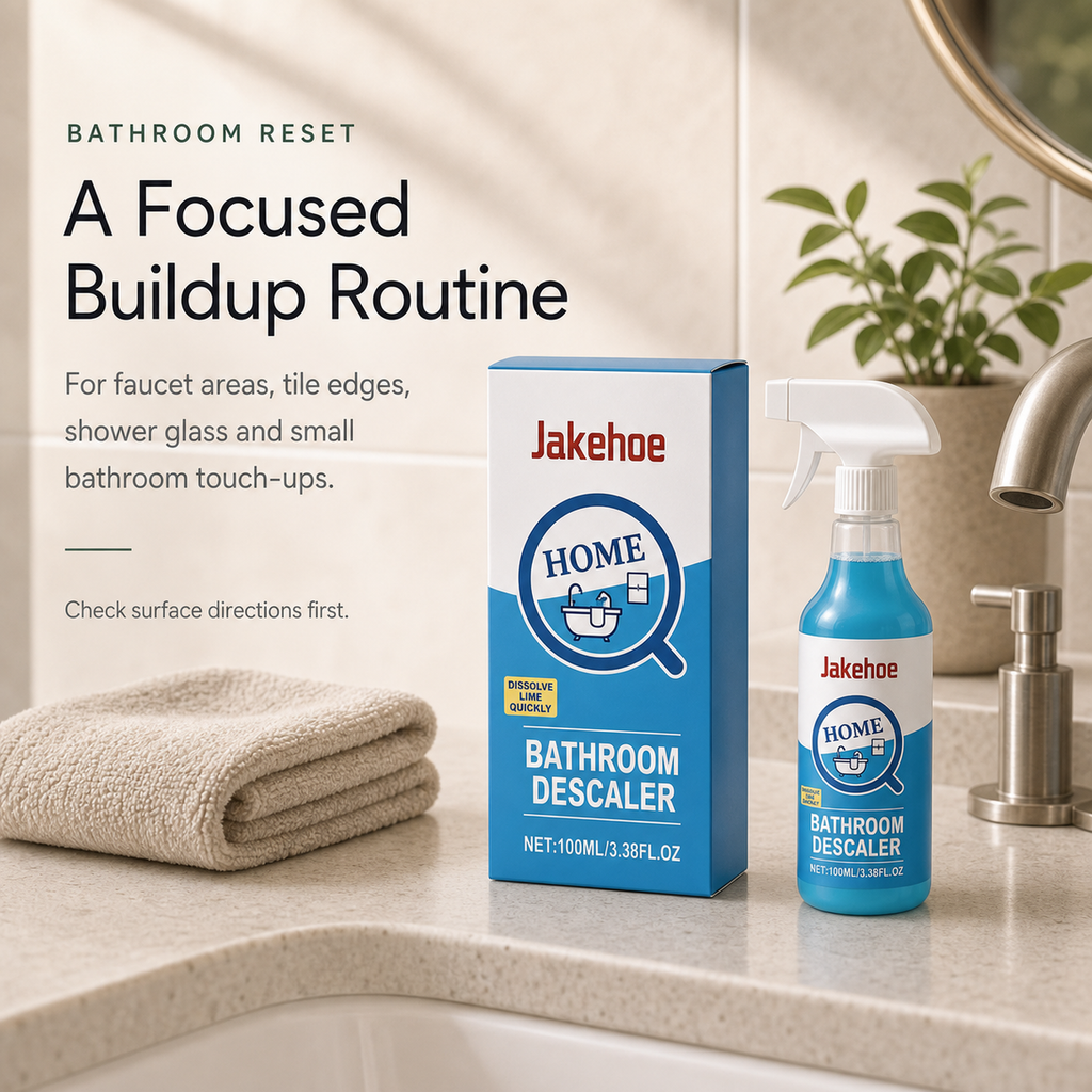 Hard Water Bathroom Descaler styled for a focused bathroom buildup routine