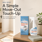 Wall Scuff Remover Spray styled as a simple apartment move out touch up