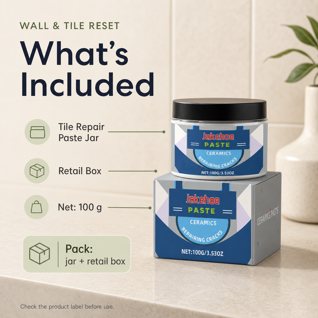 Tile Repair Paste package with 100 gram jar and retail box